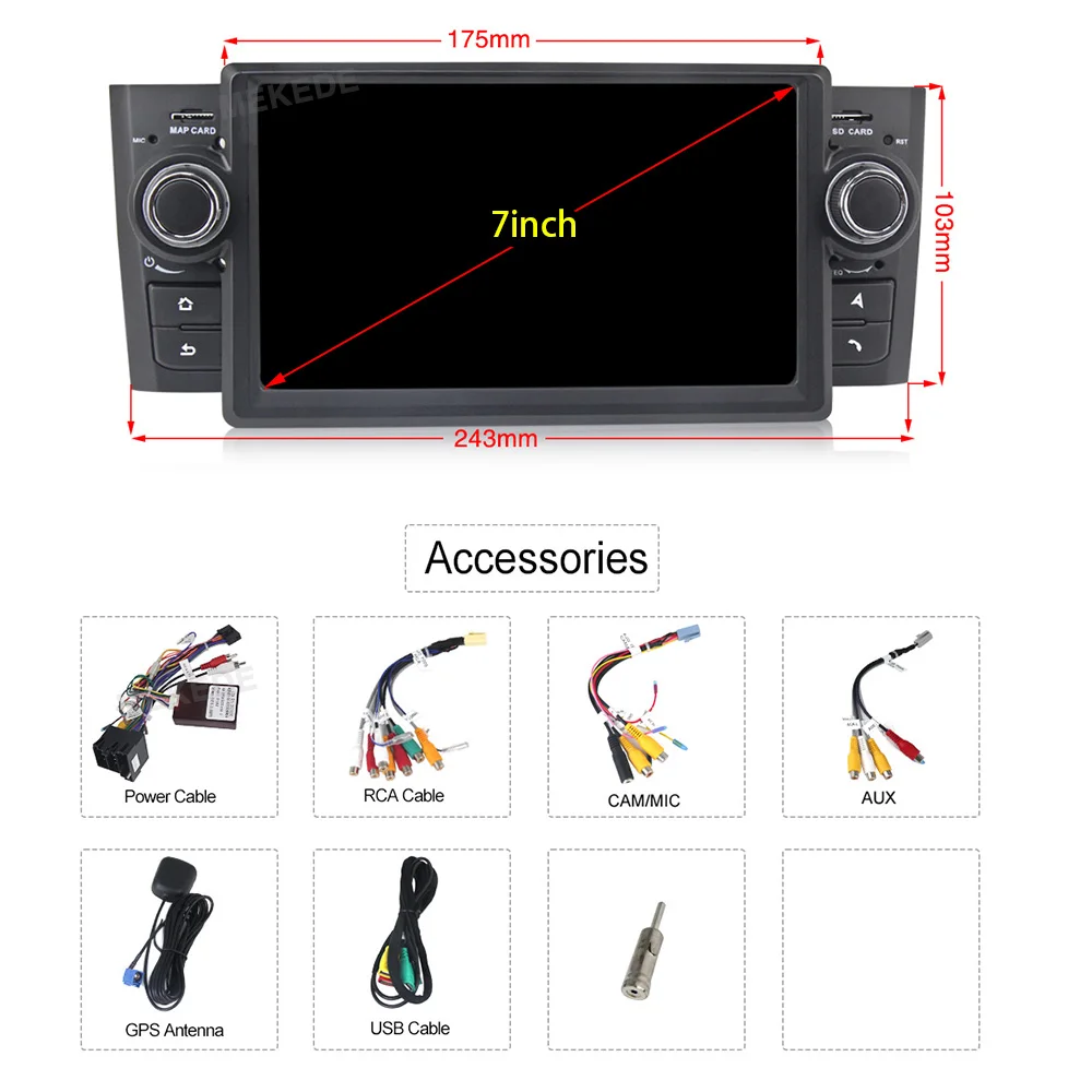 Cheap PX30 Quad Core Android 9.0 Car Video DVD Player For Fiat/Grande/Punto/Linea 2007-2012 4G GPS Navi Mirror Link DVR OBD2 WIFI RDS 12
