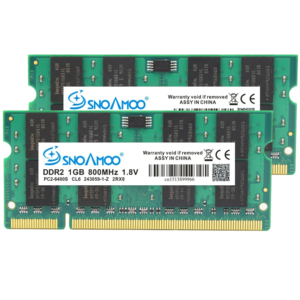 SNOAMOO ноутбук ОЗУ DDR2 1 Гб 2 ГБ 4 ГБ 667 МГц PC2-5300S 800 МГц PC2-6400S 200Pin CL5 CL6 1,8 V 2Rx8 SO-DIMM памяти компьютера гарантия