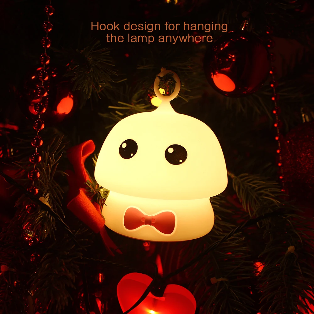 7 Colors LED Night Light Silicone Cartoon Elf Ambient Light Rechargeable Decor Table Lamp for Girl Baby Holiday Gift (10)