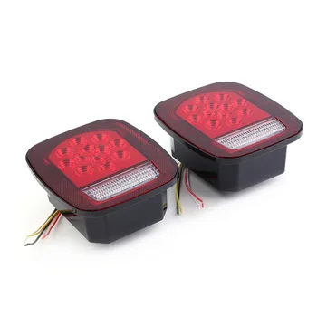 

Universal 2pcs LED 12V Truck Cars Stop Turn Warning Tail Light Waterproof Vehicles Brake Stop Reverse Lights Indicator Lamp Auto