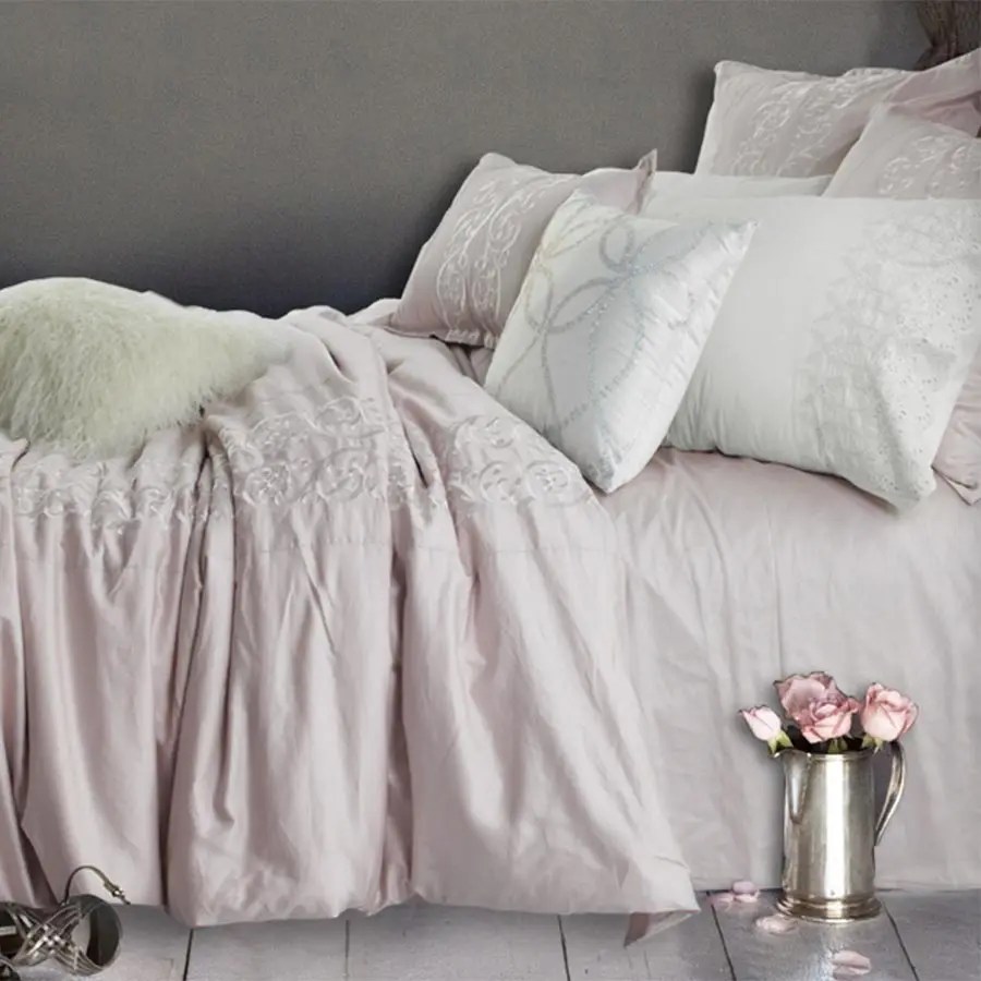 

Luxury princess cotton bedding set,full queen king elegant fairyfair embroidered home texrile flat sheet pillow case quilt cover