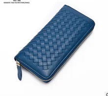 2017 Japan and South Korea new Ms. wallet sheepskin woven long leather wallet female hand bag