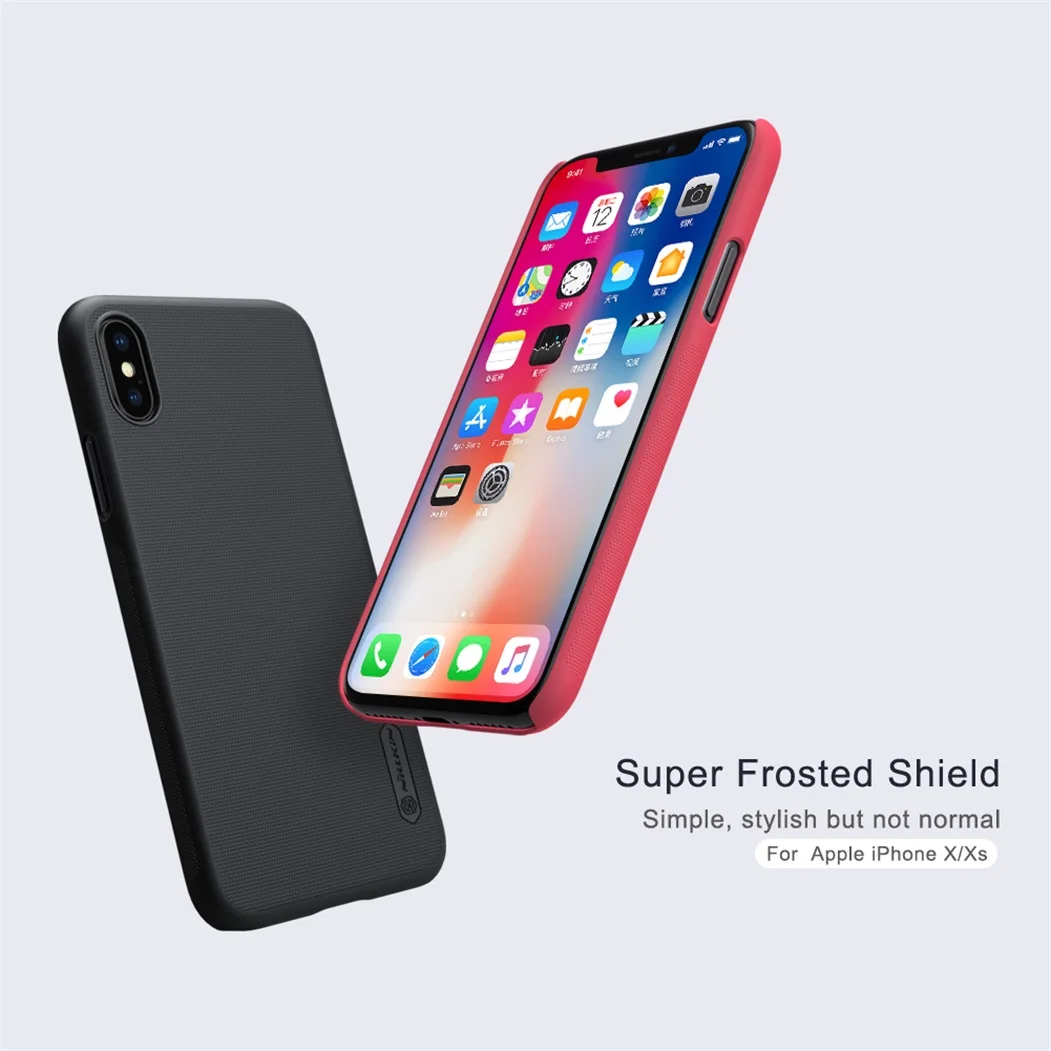 iphone se clear case For iPhone X XS Case Cover Nillkin Phone Case Super Frosted Shield Matte Hard PC Back Cover Black protector Case For iPhone XS best iphone se case