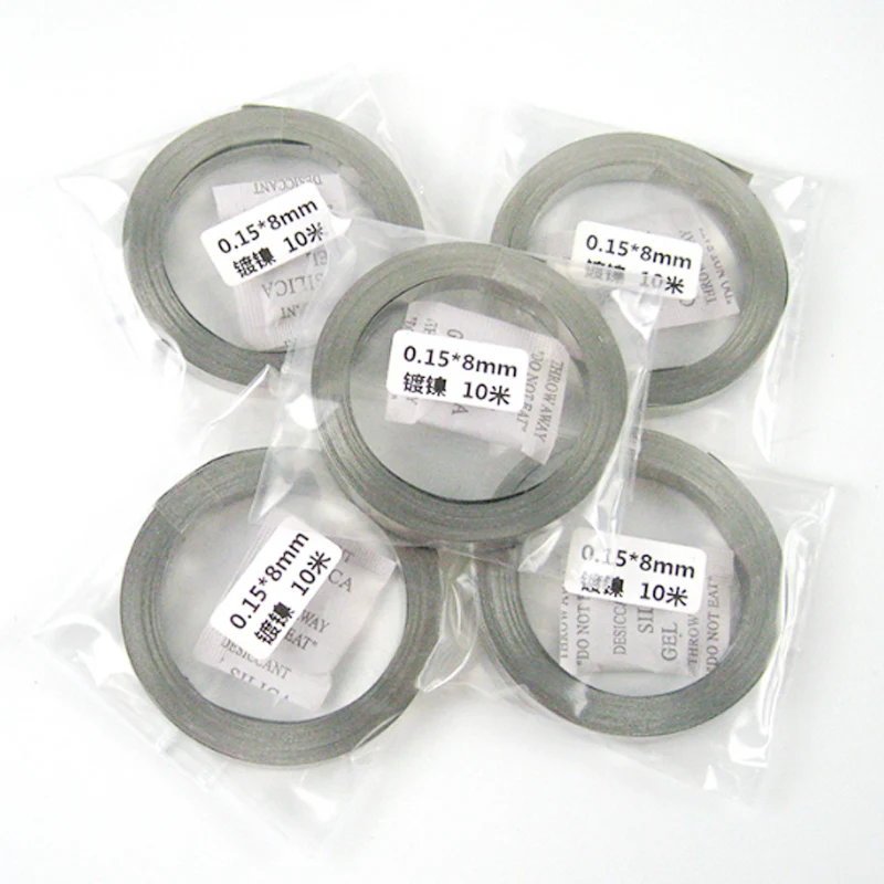 10m/Roll Li ion Battery Nickel Plated Strip Tape for Li 18650 Battery