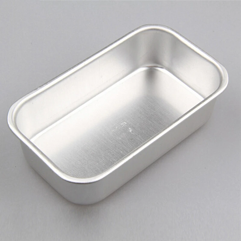 Set of 6pcs Luminous Mini Square Cake Molds Aluminium Alloy High