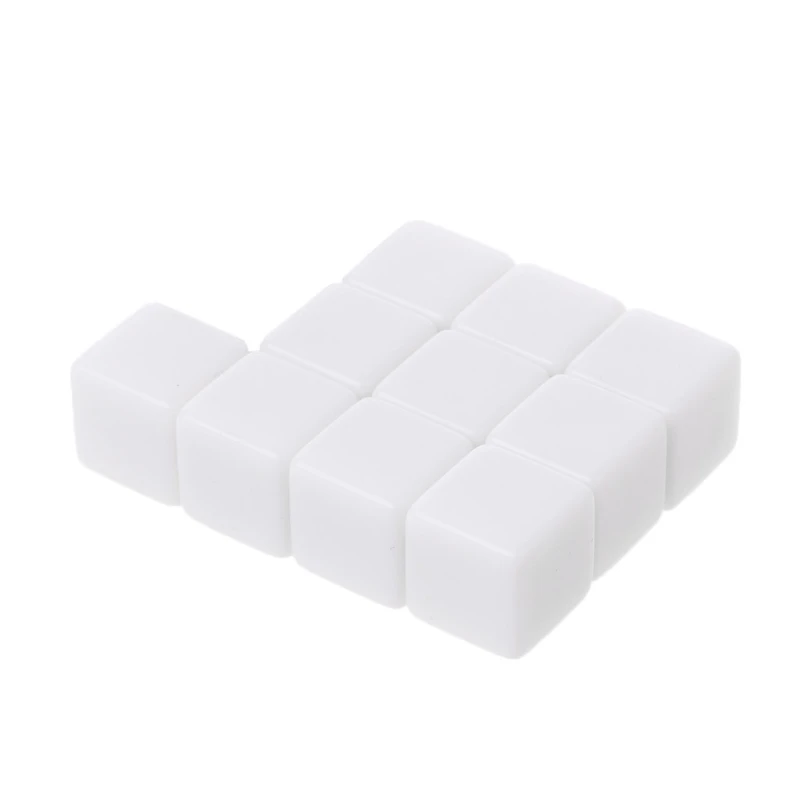 

10Pcs D6 Dice 12mm Die Six Sided Table Gaming Dice Blank For Role Playing Toys #20/24W