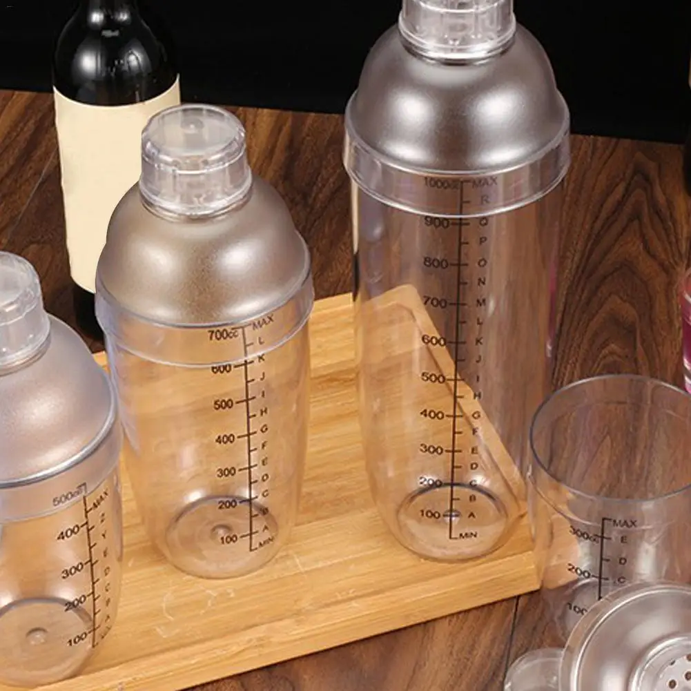 

PC Resin Boston Shaker Milk Tea Cup Bartender with Scale New Protein Powder Shakes Bottle Leakproof Lid Shaker Water Bottle