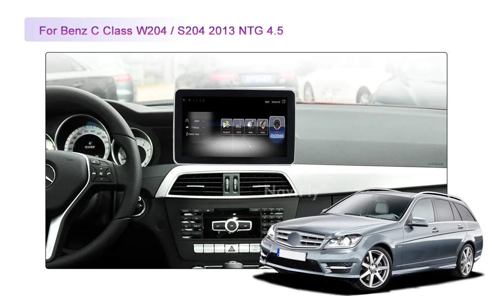 Excellent Navifly 3G RAM 32G ROM Android Car Audio gps cassette for Mercedes Benz C Class W204 S204 2011 2012 2013 with 4G SIM Card wifi 9