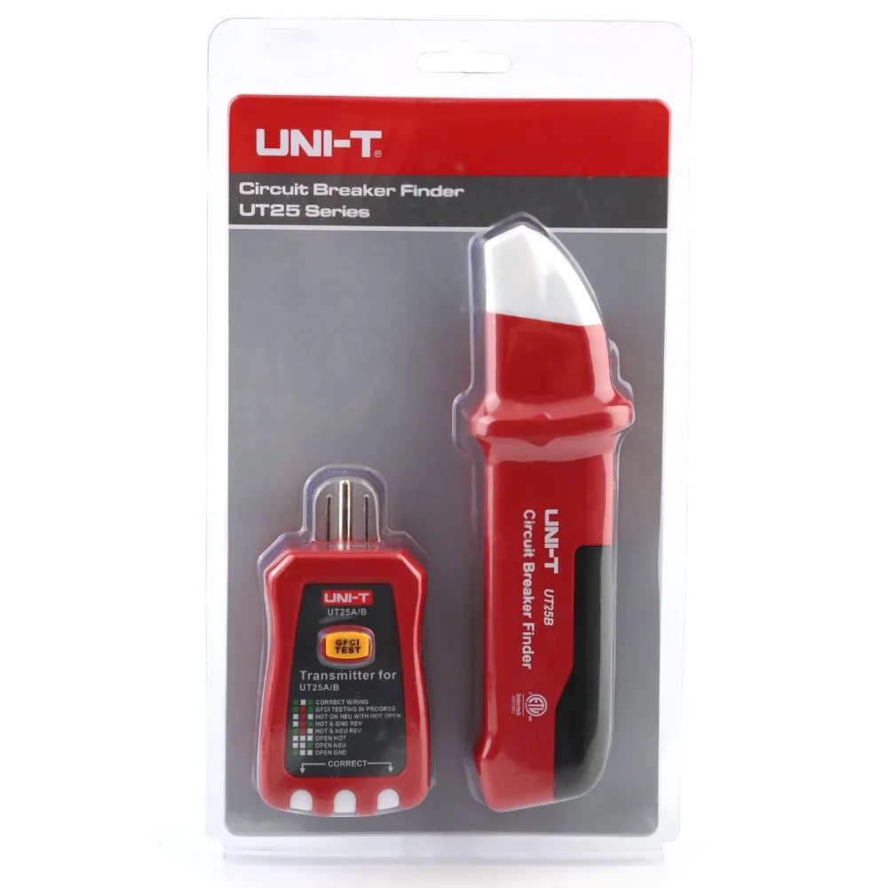 

UNI-T UT25A Automatic Circuit Breaker Finder Fuse Socket Tester Electrician Diagnostic-tool with LED Indicator NCV Tester