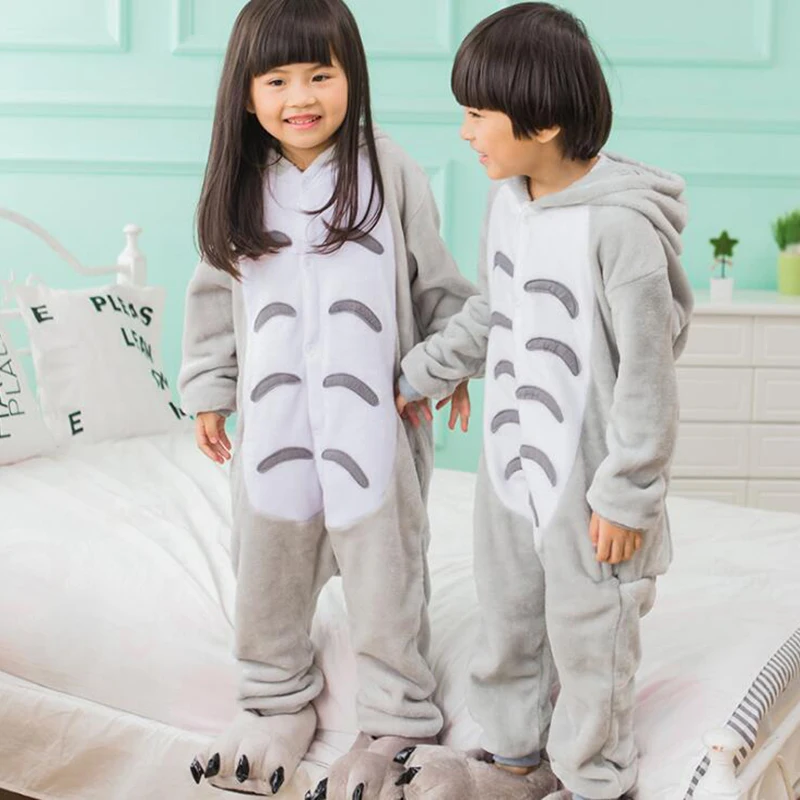 Kid Totoro cosplay кигуруми, комбинезон, детский мультяшный аниме-комбинезон, костюм для девочек и мальчиков, милые животные, маскировка, одежда для сна, пижамы