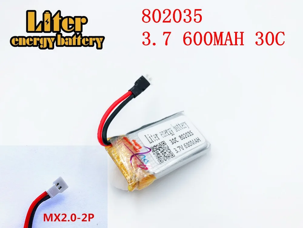 3,7 V 600mAH 802035 30C литий-полимерный аккумулятор li-po RC аккумулятор для беспилотных летательных аппаратов