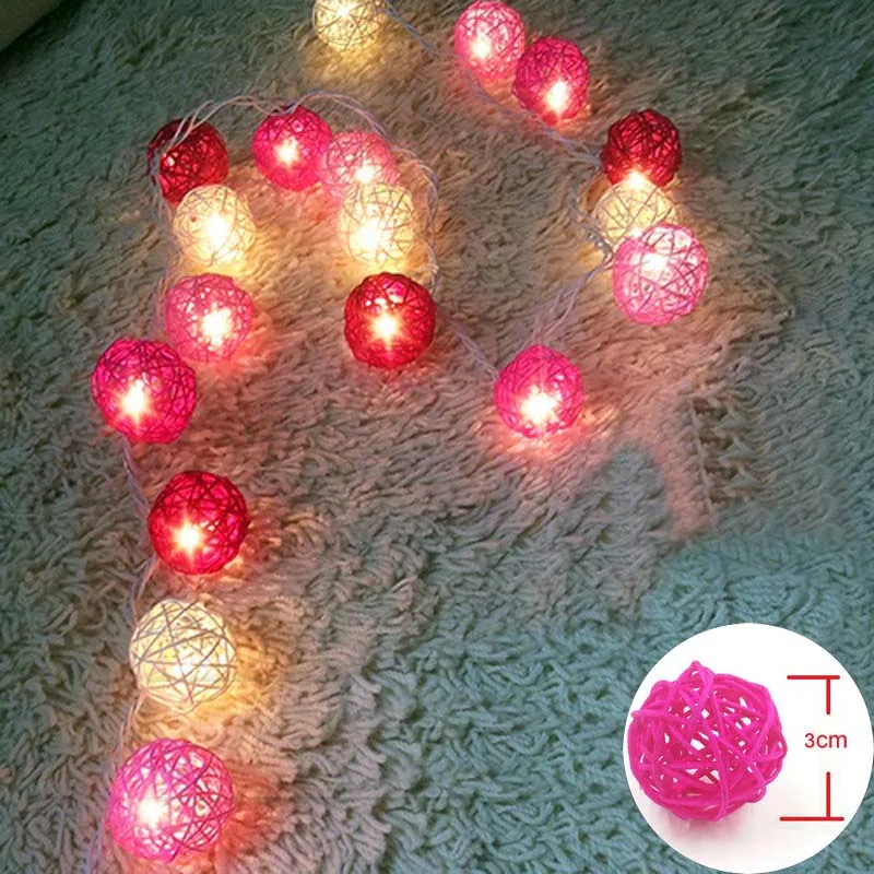Christmas LED String Lights Outdoor/indoor Gerlyanda Battery Operated LED Garland Holiday Fairy Lights 20 Rattan Ball Light Tree цена Christmas LED String Lights Outdoor/indoor Gerlyanda Battery Operated LED Garland Holiday Fairy Lights 20 Rattan Ball Light Tree цены онлайн