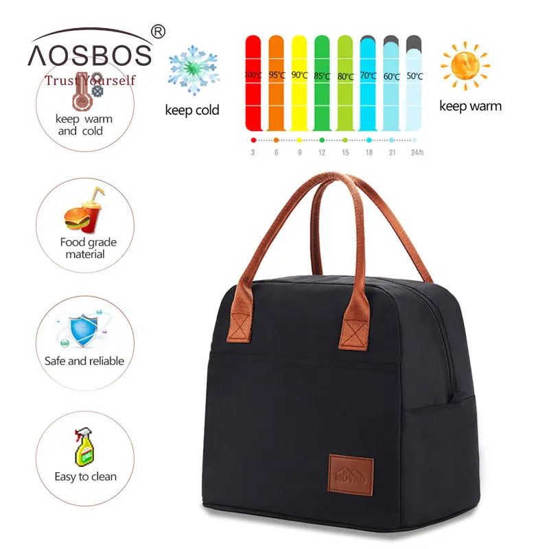 Fashion Portable Cooler Lunch Bag Thermal Insulated Travel Tote Bags Large Food Picnic Lunch Box Bag For Men Women Kids