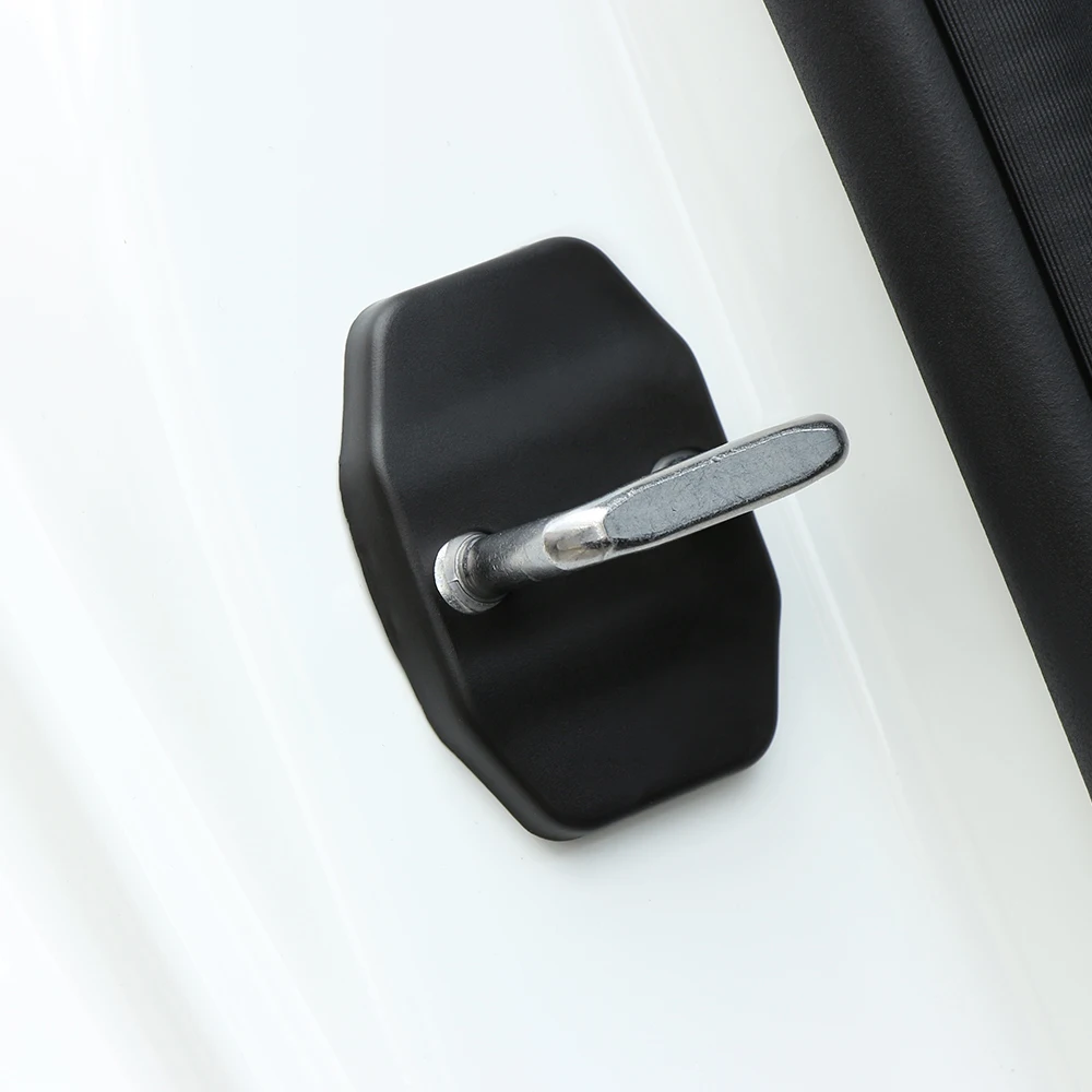Car Styling Door Lock Buckle Stickers Cover Case Mercedes Benz AMG W213 W204 W205 CLA GLA GLE GLC GLS C E Class car door lock cover car door lock stickers