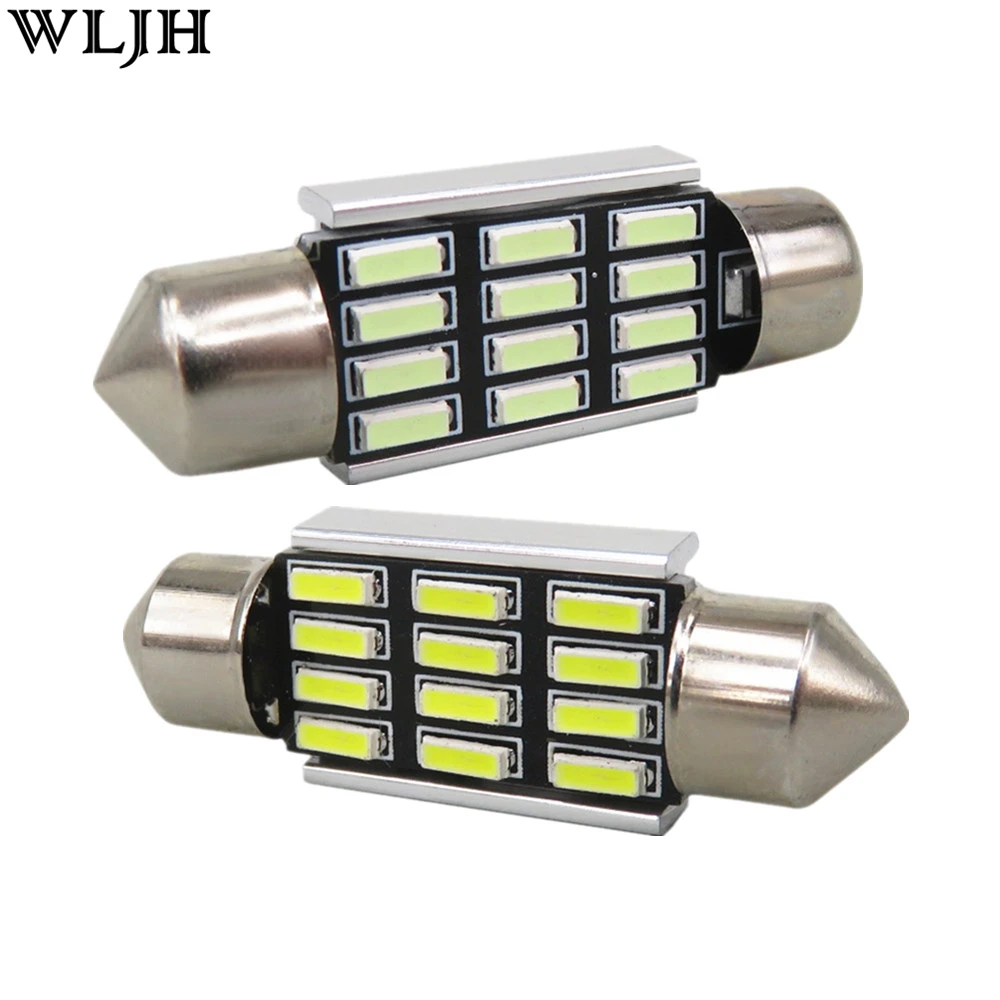 

WLJH 4x Canbus 38mm 39mm 4014 SMD LED Auto Lamp Car Light Bulb Glove Box Dome Truck Light Courtesy for Ford Focus 2000 - 2011