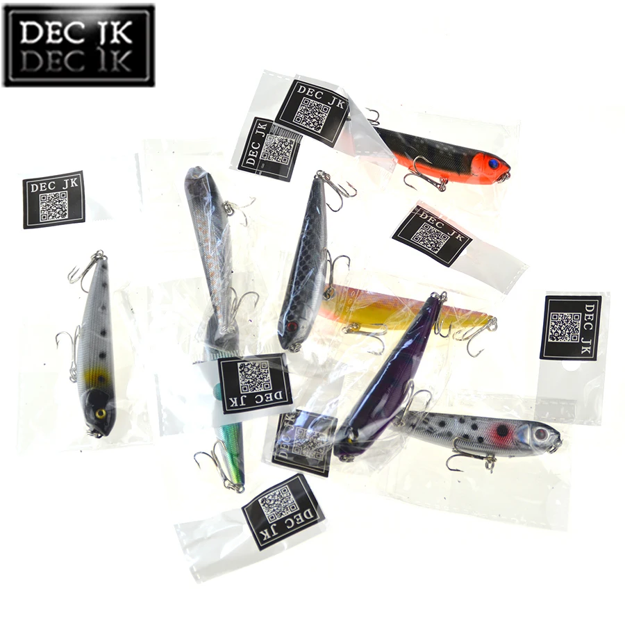 16PCS Popper Hard Plastic Artificial Baits Sets Of Fishing Lure Supplies Jerkbait Poper Swimbait Fish Tackle Laser Bait For Pike (11)