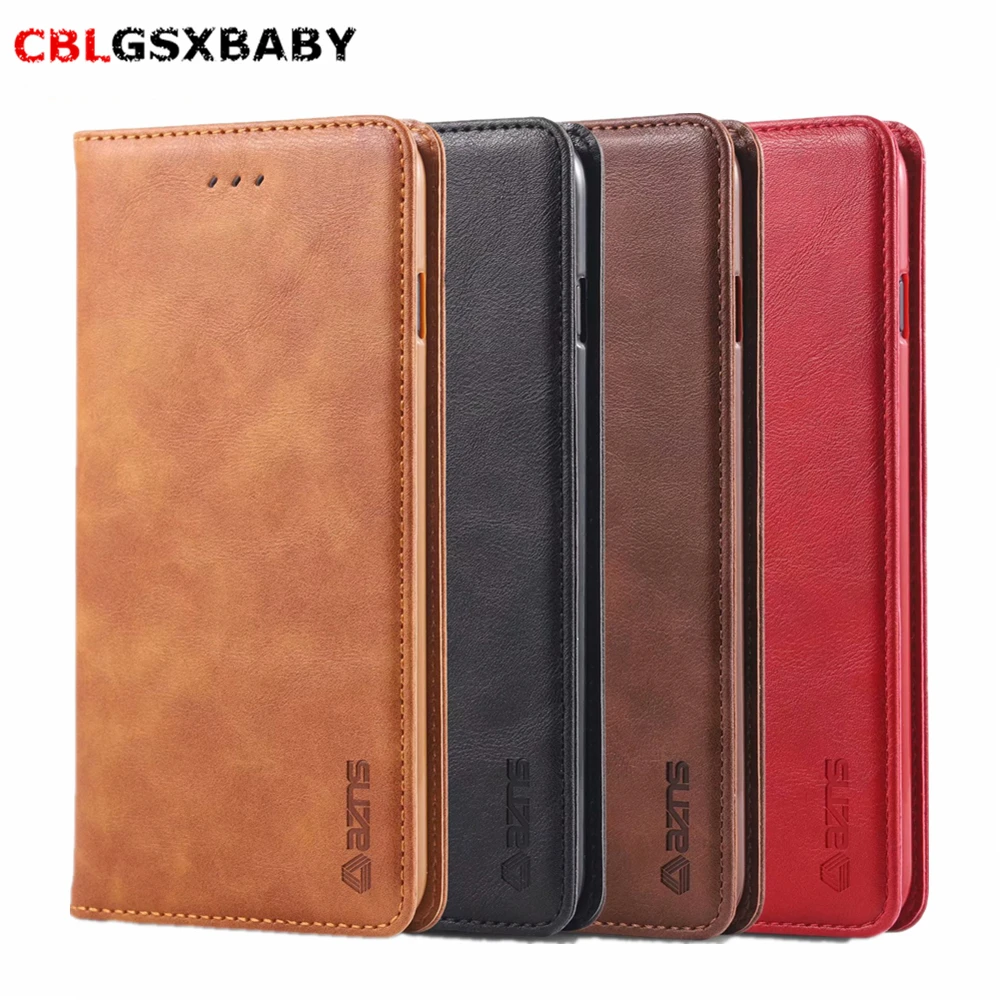 

CBLGSXBABY Magnet Leather Wallet Case For Samsung Note 10 S10 Lite Plus card slot flip cover For Samsung S10 S7 S8 S9 Plus case