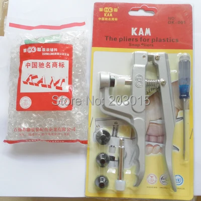 

200sets Transparent Clear T5 Size 20 12.4mm Kam Plastic Resin Snaps Buttons Fasteners + 1pc Pliers Tool Kits DK001
