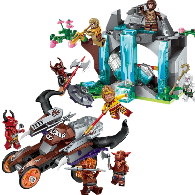 

ENLIGHTEN Journey West Robbery Chariot Gyro Waterfall Rockery Marvel Building Blocks Kits Toys Compatible Legoings Nexus Ninja