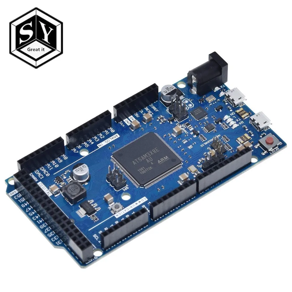 Для arduino Due 2012 R3 ARM версия Главная Управление доска SAM3X8E 32-битный ARM Cortex-M3/Mega2560 R3 Duemilanove с кабелем
