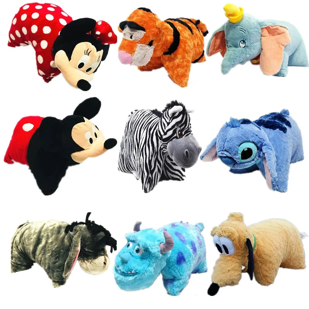 

1pieces/lot hold pillow baby plush minnie mickey goofy dumbo pluto pegasus liloitch stdoll mouse edition Children's toys