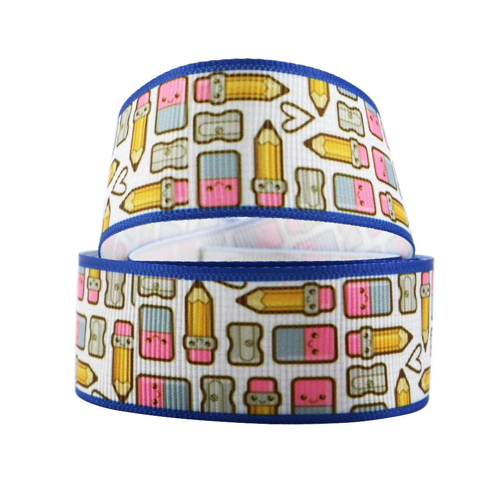David accessories 1 &quot25 мм назад в школу учебный карандаш печатная Grosgrain лента DIY головные