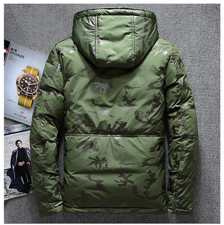 New Top quality 70% Duck Down Jacket Men Coat Thick Snow Parka Hooded Warm Winter Jacket Male Outerwear