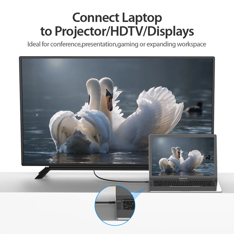 Кабель HDMI Vention USB C 4K Type к адаптер для Huawei P20 Pro Mate 20 MacBook Air ipad Thunderbolt 3|Кабели HDMI| |