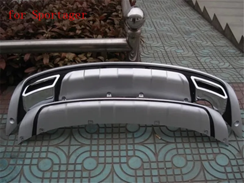 ABS хромированный Передний+ задний бампер накладка Пластиковые бамперы передний и задний бампер для 2011- Kia Sportager автомобильный Стайлинг