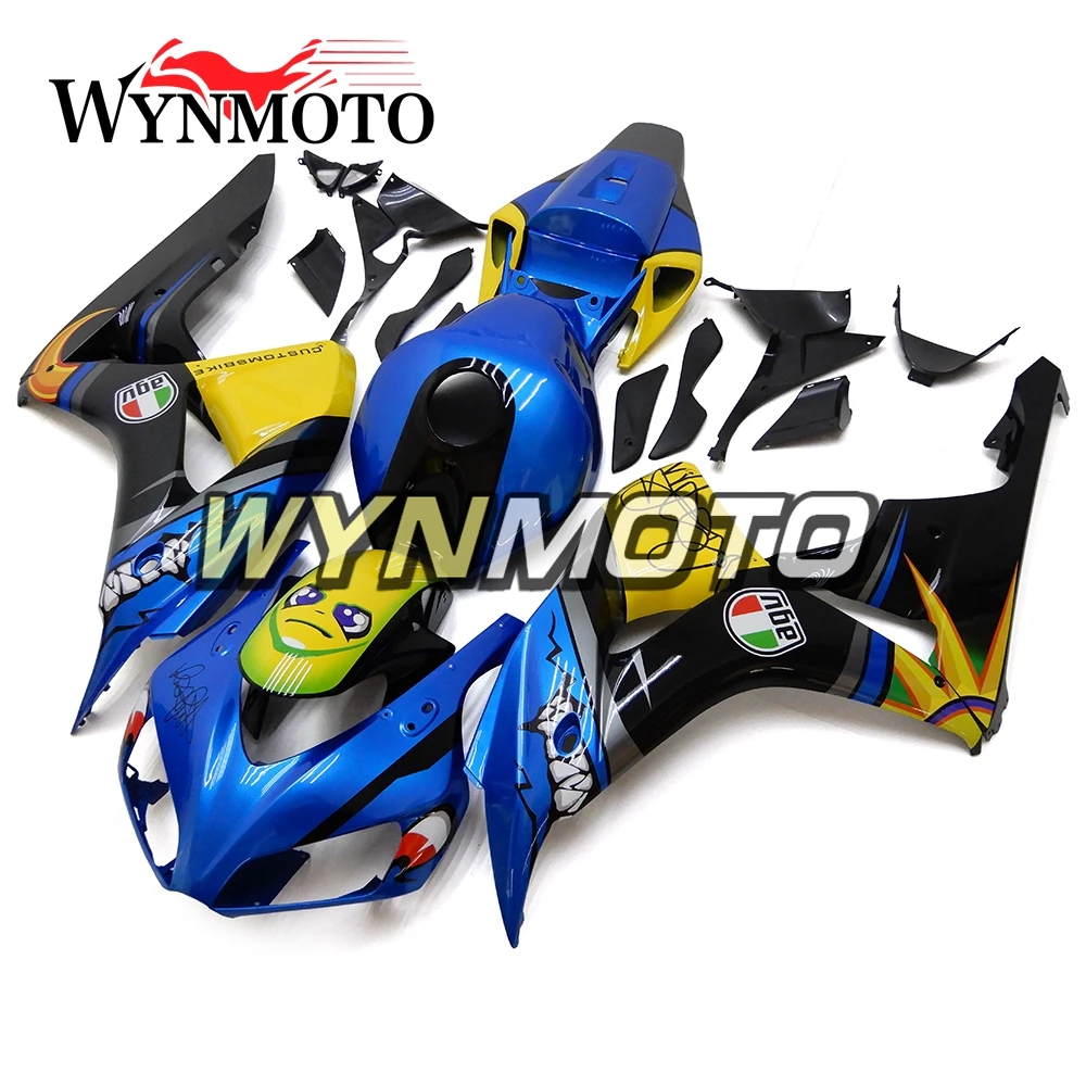 Полная ABS пластмасс Обтекатели для Honda CBR1000RR 2006 2007 06 07 мотоциклов капоты Средства ухода за кожей кадров Цвет желтый, синий; размеры 34–43 черный