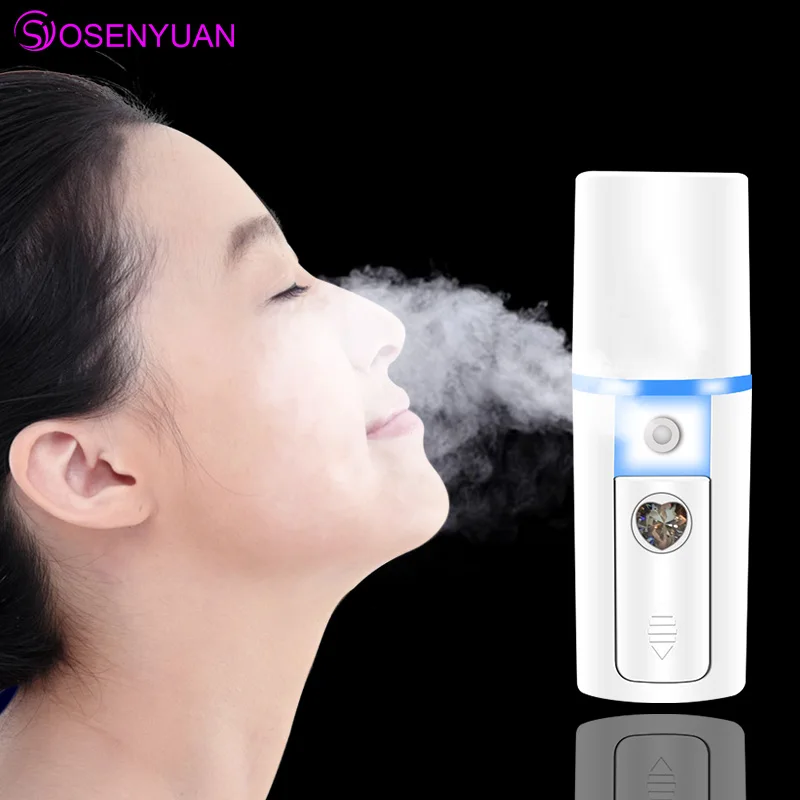 Portable Mini Face Spray Bottle Nano Mister Facial Hair Steamer Face