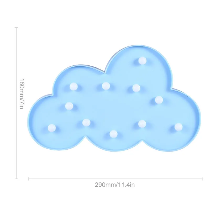 Детский подарок, облачный светодиодный Ночной светильник на батарейках, настольная облачная лампа для спальни, украшение для стола стены, Подарочная игрушка для ребенка