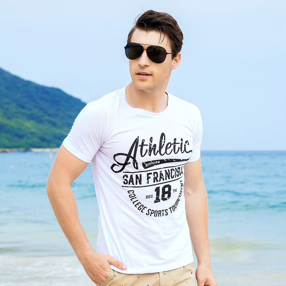 Newest Fashion 2018 Summer 100% Cotton Breathable Print T Shirt Men Short Sleeve Casual Male Tops Brand Clothing High Quality (16)
