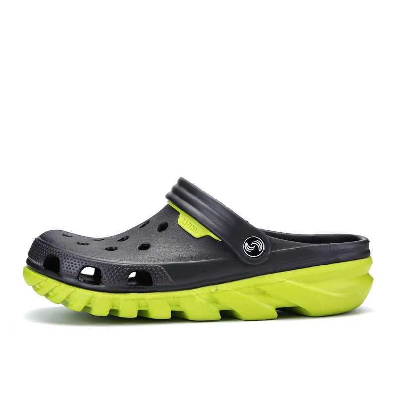 SERENE Brand Big Size 38-46 High Quality Croc Men Casual Aqua Clogs 2018 Hot Male Band Sandals Summer Black Beach Swimming Shoes