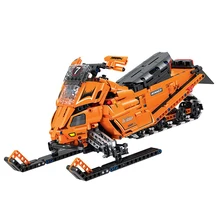 Technic Turbo снегоход мото Снег мотоцикл строительные блоки Совместимые sermoido Конструкторы DIY образовательные игрушки