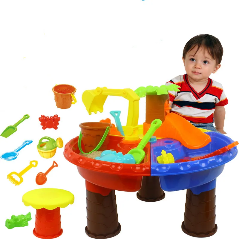

Children's Beach Table Playing with Sand Pool Digging Tools Playing with Sand Toys Children Learning Education Toy Baby Birthday