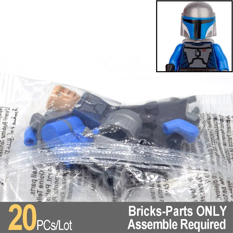 

Wholesale 20pcs/lot PG725 Mandalorian Turk Falso Star Wars Building Blocks Bricks Gifts Toys for Children PG726 PG760