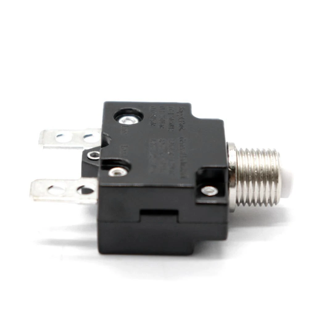 12V-24V Push Button Resettable Circuit Breaker with 2 Quick Terminals 15AMP Excessive Current High Sensitivity