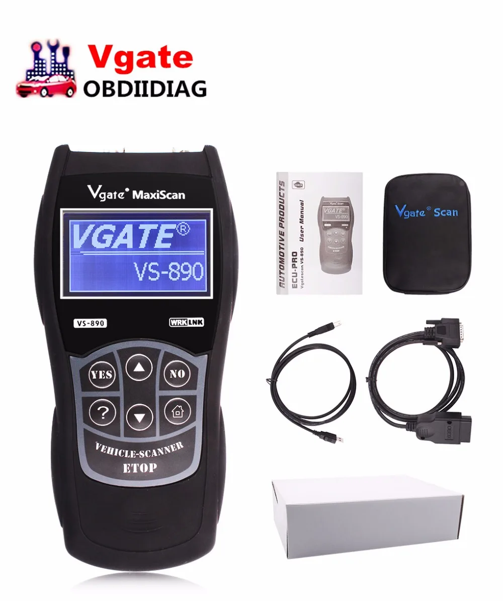 VGATE VS 890 OBD2 автомобильный диагностический сканер инструмент VS890 OBDII EOBD устройство