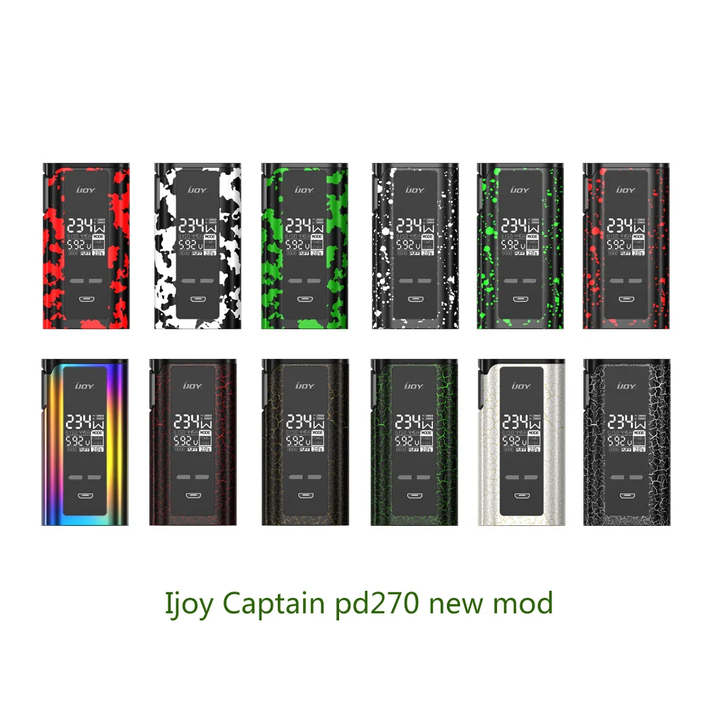 Оригинал IJOY капитан PD270 новый мод двойной 20700/18650 аккумулятор IJOY капитан 234 Вт новая коробка mod электронные сигареты испаритель Vape