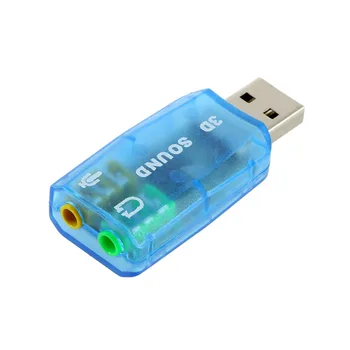 

Hot New Promotion 3D Audio Card USB 1.1 Mic/Speaker Adapter Surround Sound 7 CH for Laptop notebook