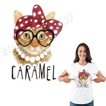 Нашивки для кошек для детей моющиеся модные наклейки с изображением сладостей A-Level на заказ DIY Аппликация теплопередача виниловый Утюг на детей Parches