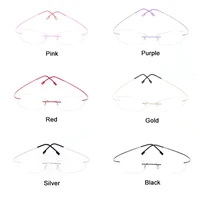 Handoer 865, оправа для оптических очков без оправы для женщин, очки, оптическая оправа по рецепту, гибкие титановые ножки — изображение 4