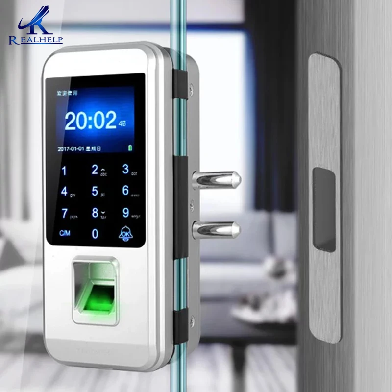 Fingerprint Electronic Door Lock Glass Doorllock Universal Smart