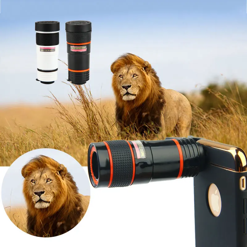 

ET 8X Zoom Phone Lens Universal Telescope Telephoto Camera Lens w/ Clip for iPhone 7 8 plus Samsung Xiaomi Mobile Phone Lenses
