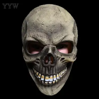 

Scary Skull Mask Halloween Party Mascara Halloween Dog Cosplay Realistic Latex Head Cover Maska Carnival Masker Funny Masks Prop