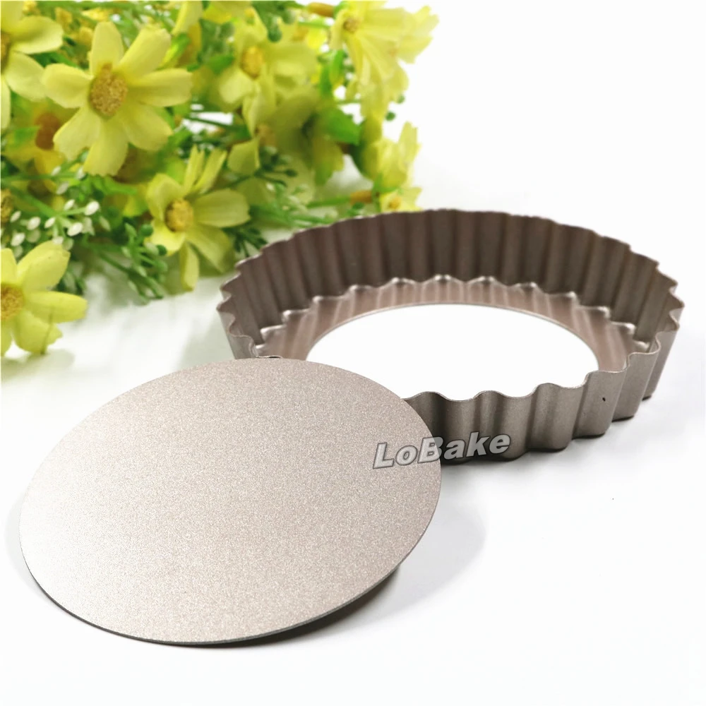 Newest 4 inches non-stick fluted wall mini round pie dish pan cake pizza mold bread mould baking pans for DIY bakery tools