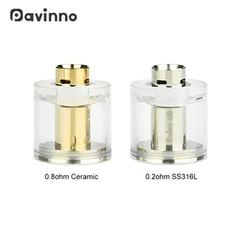 

2pcs Original Pavinno Puro Pods 2ml Capacity 0.8ohm Ceramic Coil 0.2ohm SS316L Coil for Pavinno Puro Pod Kit Ecig Vape Pod