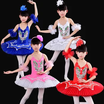 professional tutu for competition ballet dress gymnastic dresses girls red children kids leotard white swan lake ballet costumes