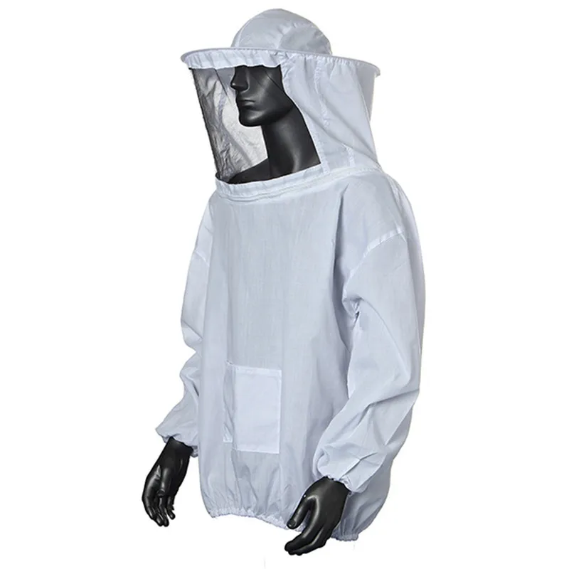 Принадлежности для пчеловодства белая Защитная пчелиная курточка креативная простая одёжная вуаль и шляпа антипиковое оборудование WF603246